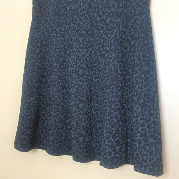 NWT LOFT Leopard Jacquard Animal Print Flare Dress - Picture 5 of 8